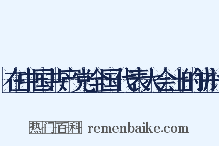 在中国共产党全国代表大会上的讲话是什么意思的图片
